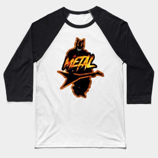 Metal Wolf Baseball T-Shirt